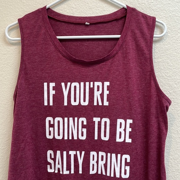 Tequila Tank Top, Funny Drink Shirt, Burgundy, Size Large, Shorts also in closet - Picture 4 of 10